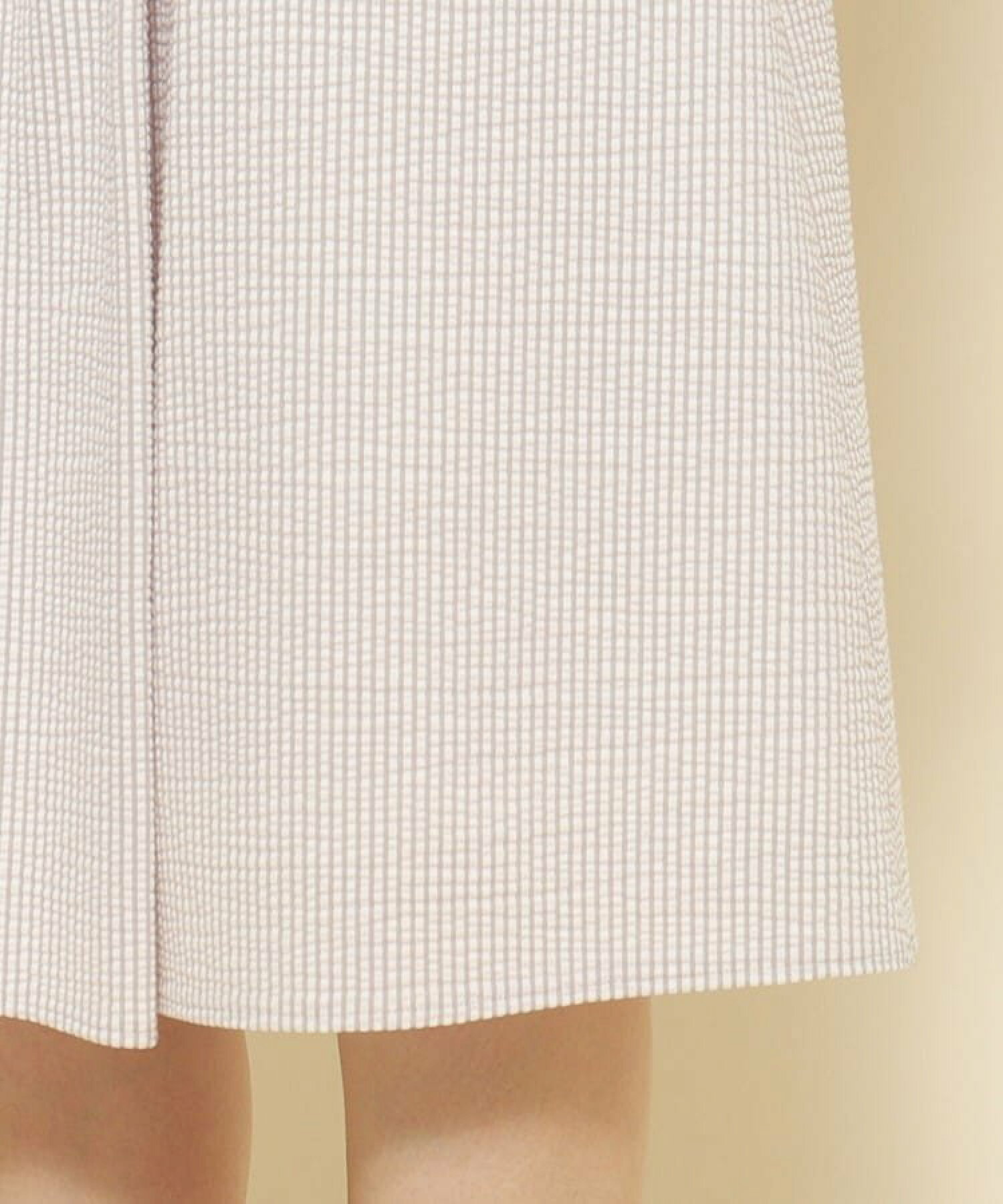 【洗える/セットアップ可】凹凸感ある素材 タックデザインがポイントのAラインスカート